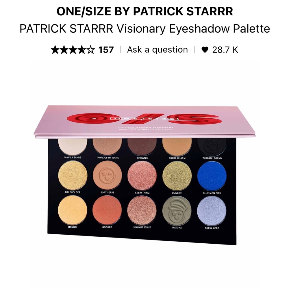 BNIB Patrick Starrr eyeshadow palette